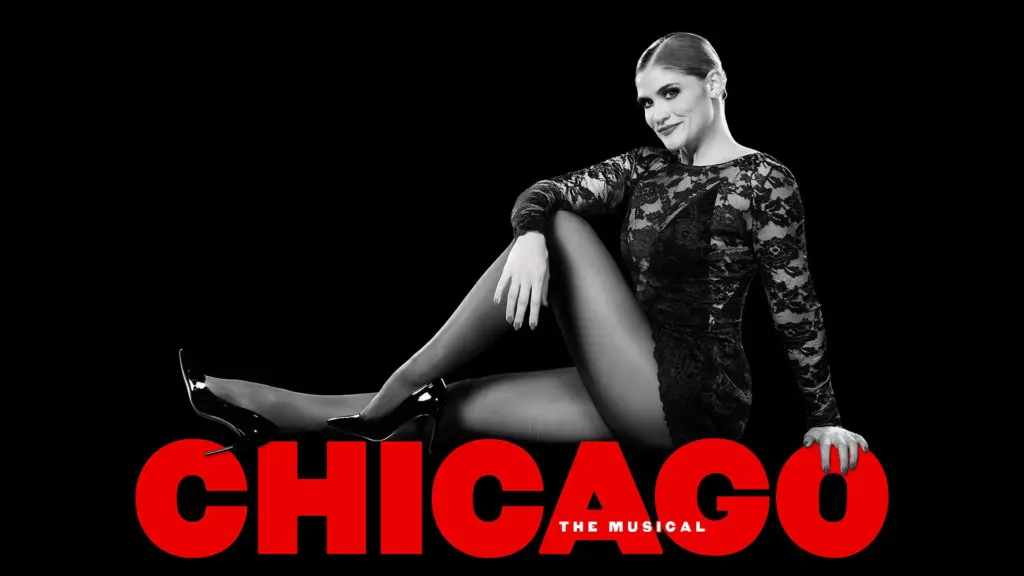 A graphic promoting CHICAGO the musical