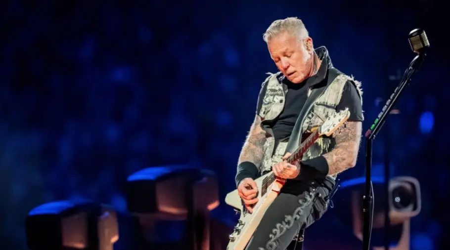 James Hetfield of Metallica performs on stage at Lincoln Financial Field during the M72 World Tour. Philadelphia^ PA USA - May 25^ 2025