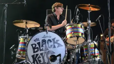 The Black Keys^ with drummer Patrick Carney^ performs on stage at the 2015 Mountain Jam Music Festival. Hunter^ New York - June 6^ 2015