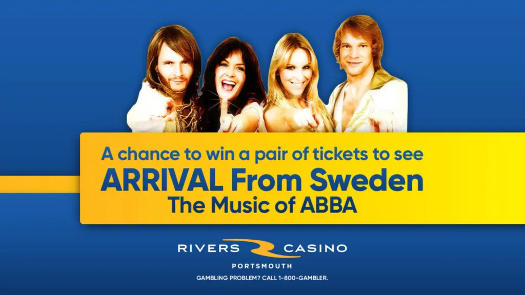 Promotional materials for ARRIVAL from Sweden: The Music of ABBA Experience the world’s greatest ABBA tribute show live at The Event Center!