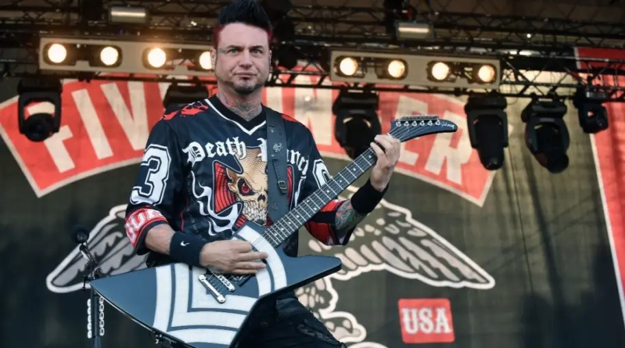 Guitarist Jason Hook of Five Finger Death Punch during performance at festival Rock for People in Hradec Kralove^ Czech republic^ July 4^ 2016.