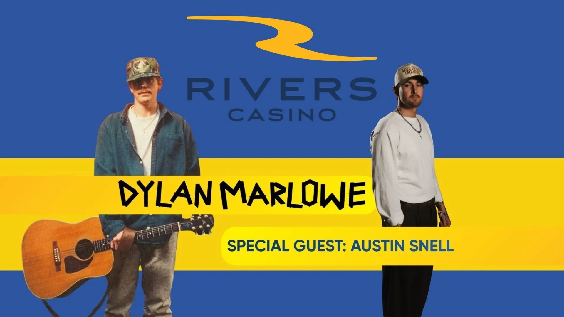 Image promoting Saturday, July 25, 2026, Dylan Marlowe takes the stage at The Event Center at Rivers Casino Portsmouth