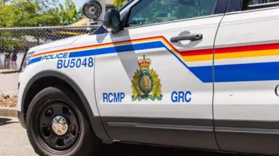 RCMP (Royal Canadian Mounted Police) Police car seen in sunny day. Burnaby^ CANADA - Jun 3 2023
