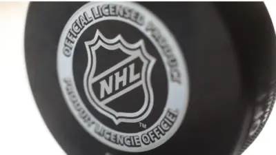 Official game puck from NHL^ National hockey league^ USA.