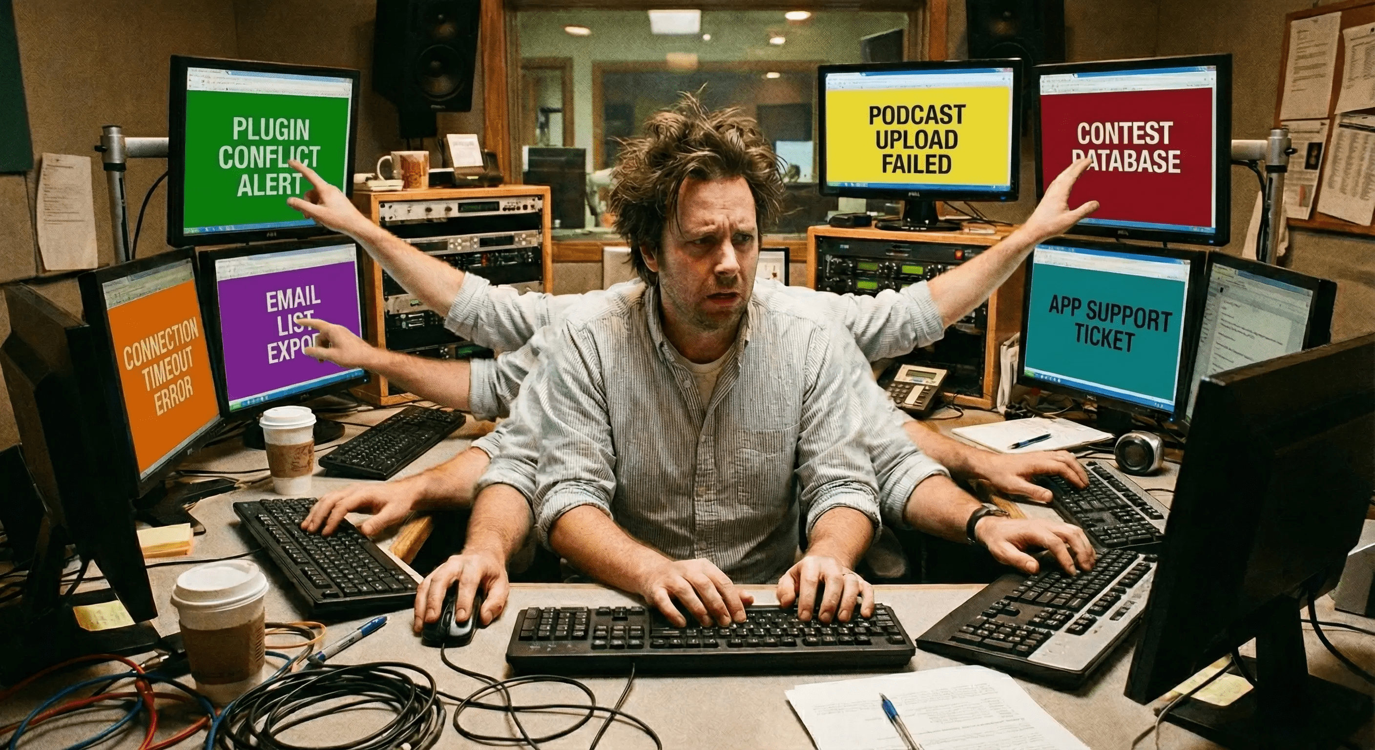 multi armed digital guy