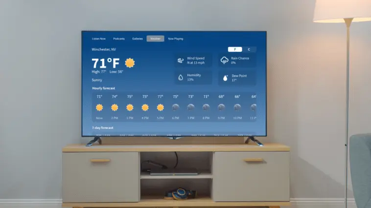 Weather on OneCMS TV App