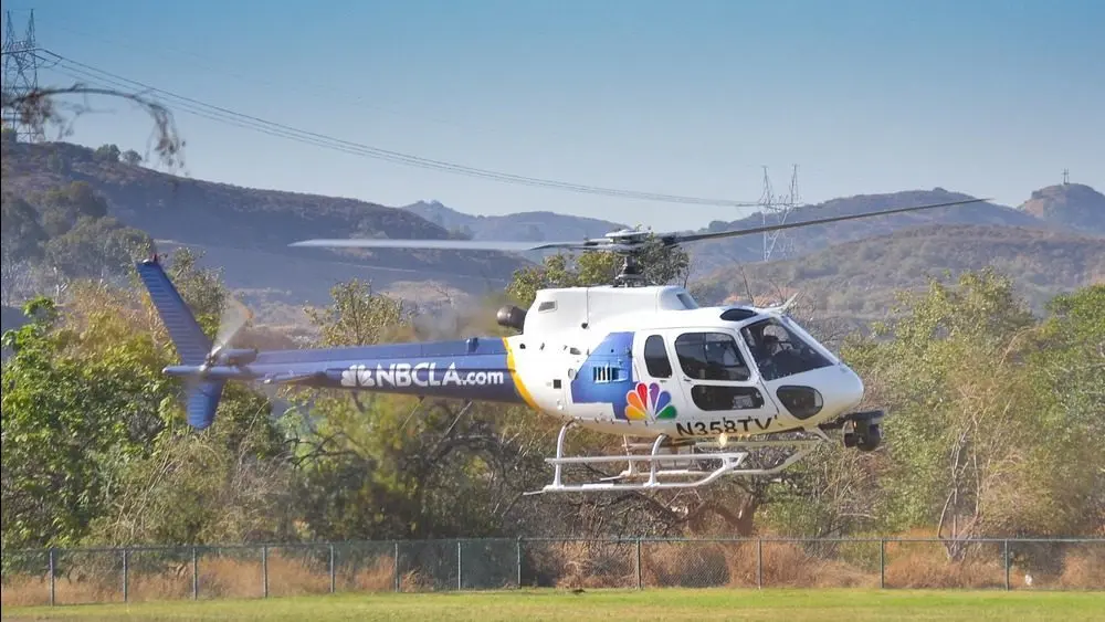 NBCLA - Eurocopter AS 350 B2 - American Heroes Air Show on June 30^ 2012 in Los Angeles CA at the Hansen Dam Sports Complex. LOS ANGELES^ CA. - JUNE 30
