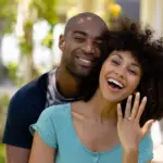 Front,View,Close,Up,Of,A,Mixed,Race,Couple,Standing