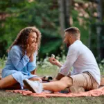 Romantic,Man,With,Engagement,Ring,Proposing,His,Girlfriend,On,A