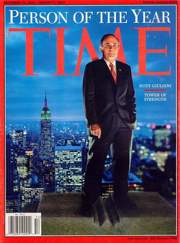 Time Person of the Year cover featuring Rudy Giuliani