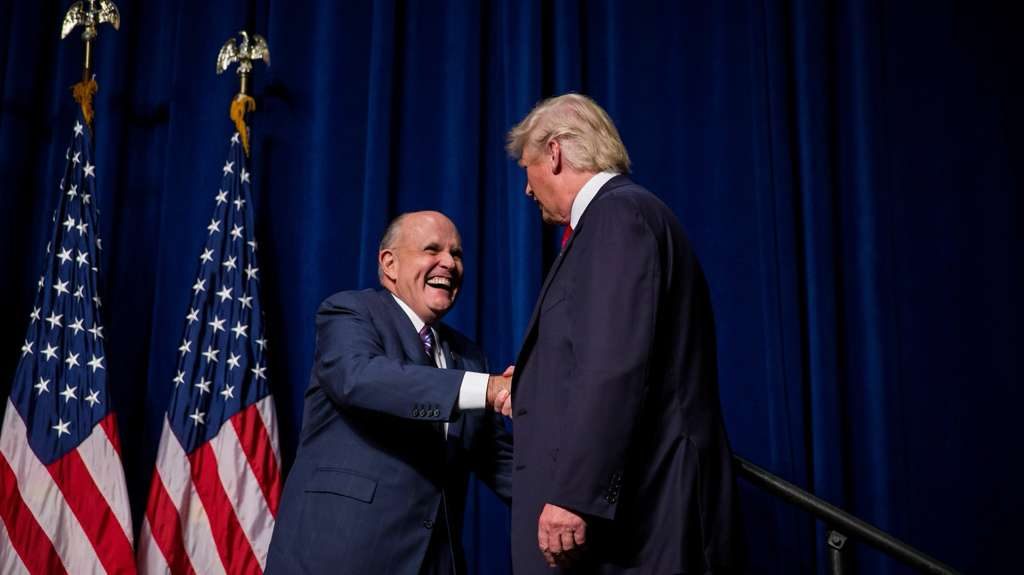Rudolph W. Giuliani with President Donald Trump