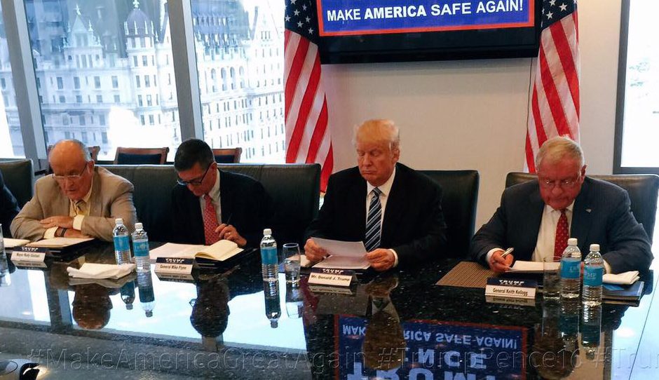 Rudy Giuliani at a Trump national security roundtable