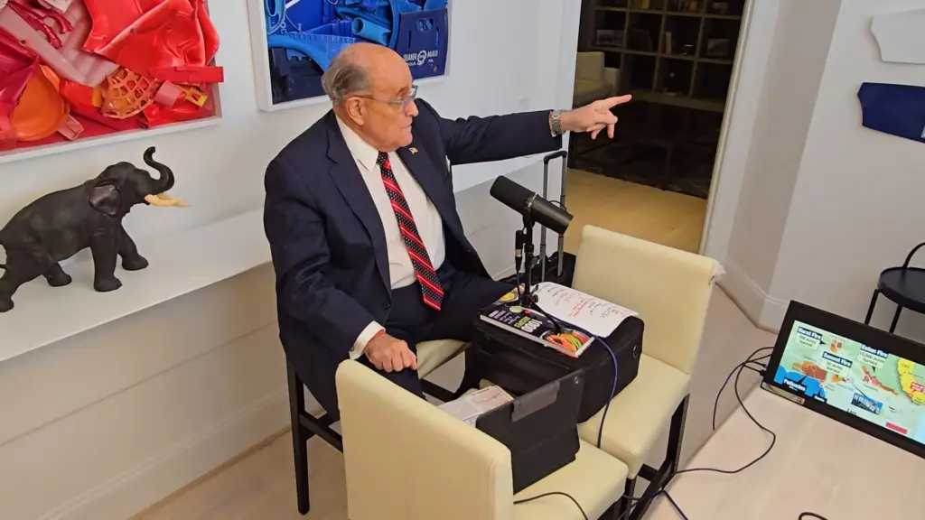 Rudy Giuliani on D.C. set of America's Mayor Live.