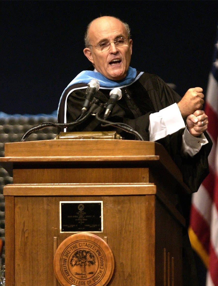 Rudy Giuliani speaking at The Citadel