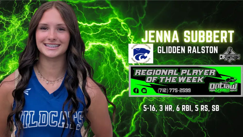 Subbert Jenna Subbert of Glidden Ralston Softball 6-04-26 | CB Sports