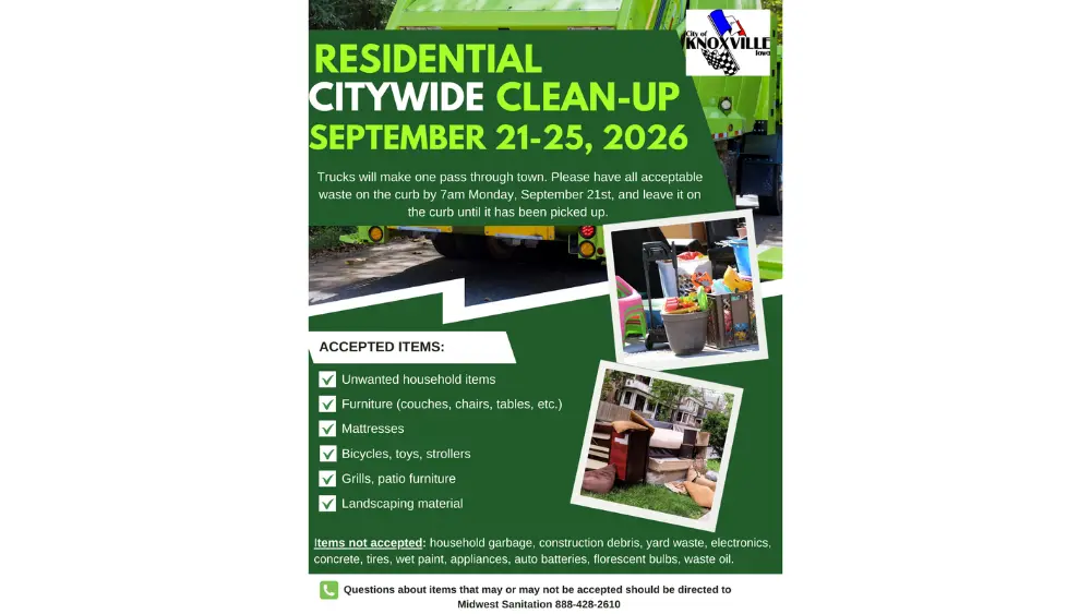 【MTオー様用】THE CUSTODIAN / Necessary Wasted City of Knoxville Sets Dates for 2026 Citywide Clean-Up | KNIA - KRLS