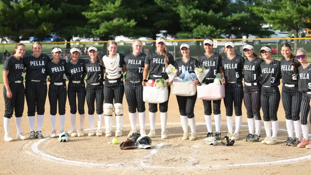 Pella Softball Team Celebrates Seniors with Win Over EBF