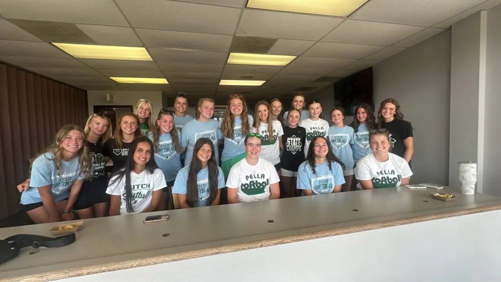 Pella Softball Team Celebrated 2025 Title with Iowa Cubs