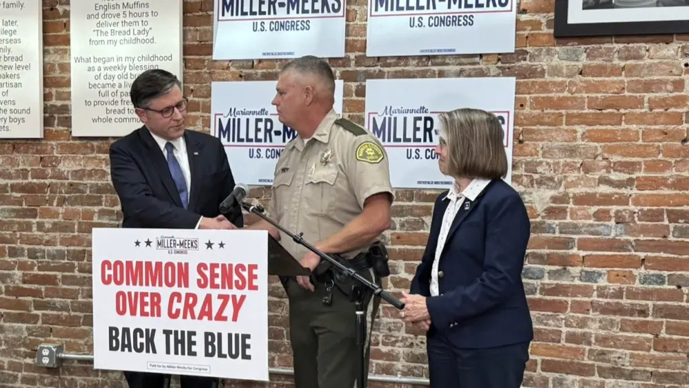 Speaker of the House Mike Johnson Campaigns for Representative Miller-Meeks in Pella
