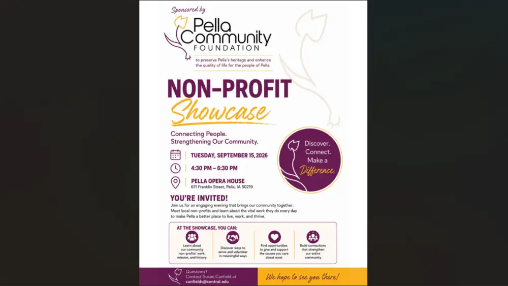 Pella Community Foundation to Host Non-Profit Showcase in Two Weeks