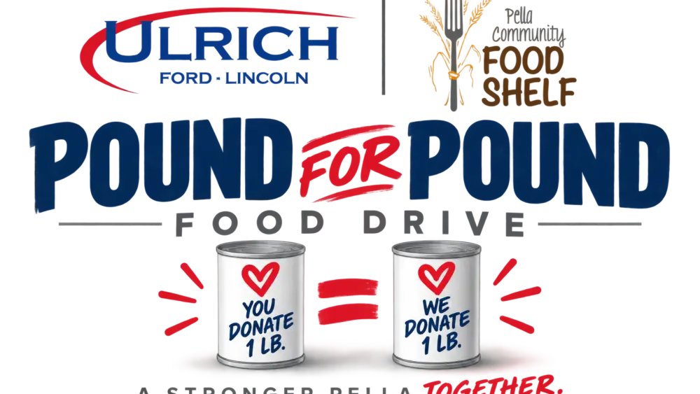 Ulrich Ford Lincoln Launches “Pound for Pound” Food Drive Benefiting Pella Community Food Shelf