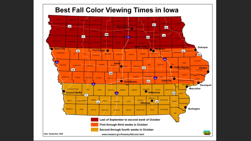 Fall Color Show to Last Into November, According to Iowa DNR
