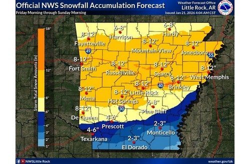 NWS predicts 6-8 inches of snow beginning Friday night into Sunday ...