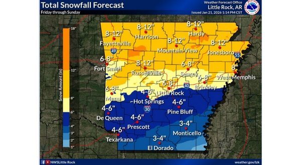 NWS predicts 8-12 inches of snow beginning Friday night into Sunday ...