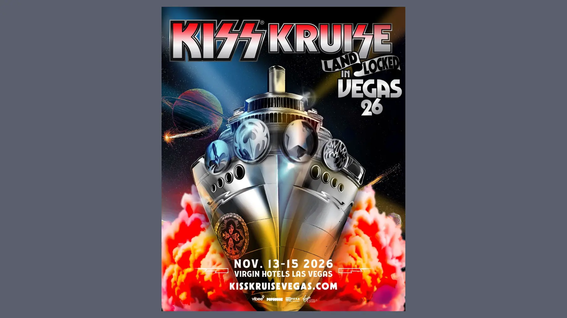 2025 KISS KRUISE in Las Vegas ピンバッジ KISS reveals details of Ace Frehley tribute at KISS Kruise: Land
