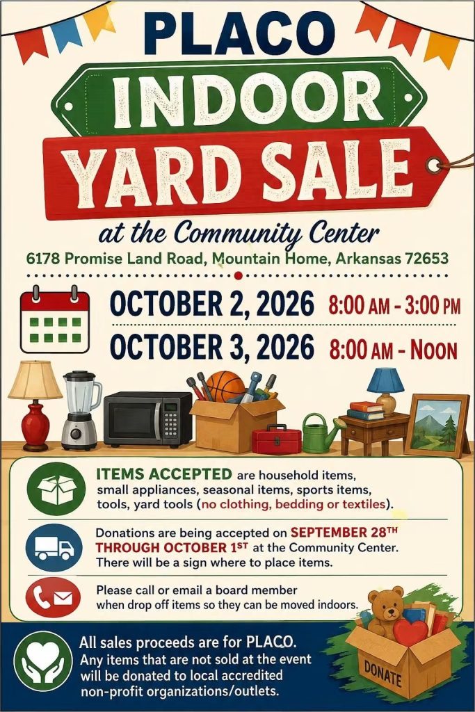 PLACO INDOOR YARD SALE