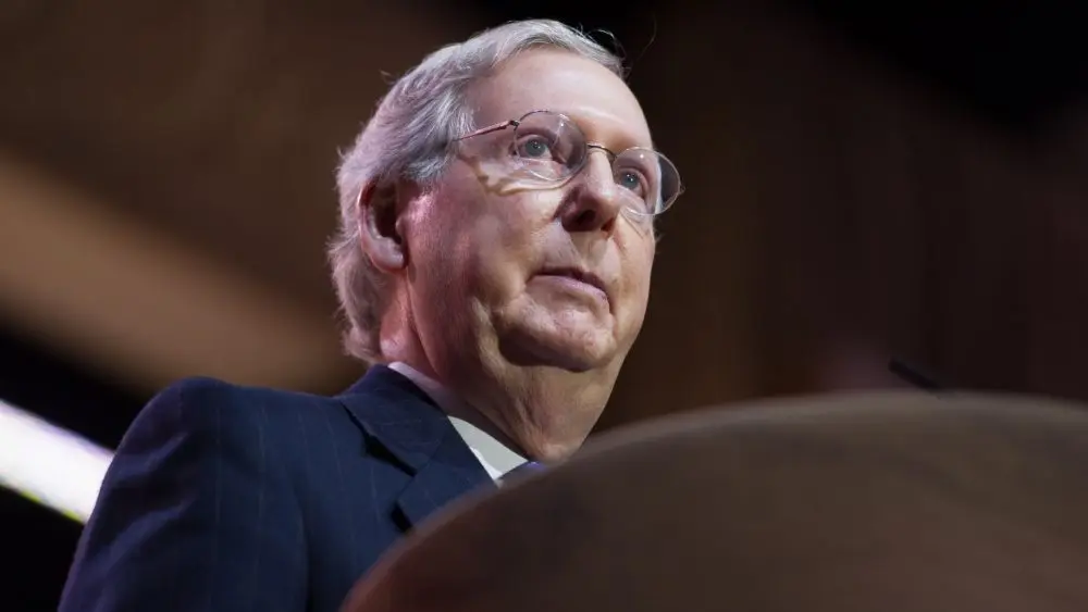 Senator Mitch McConnell (R-KY) speaks at the Conservative Political Action Conference (CPAC). NATIONAL HARBOR^ MD - MARCH 6^ 2014