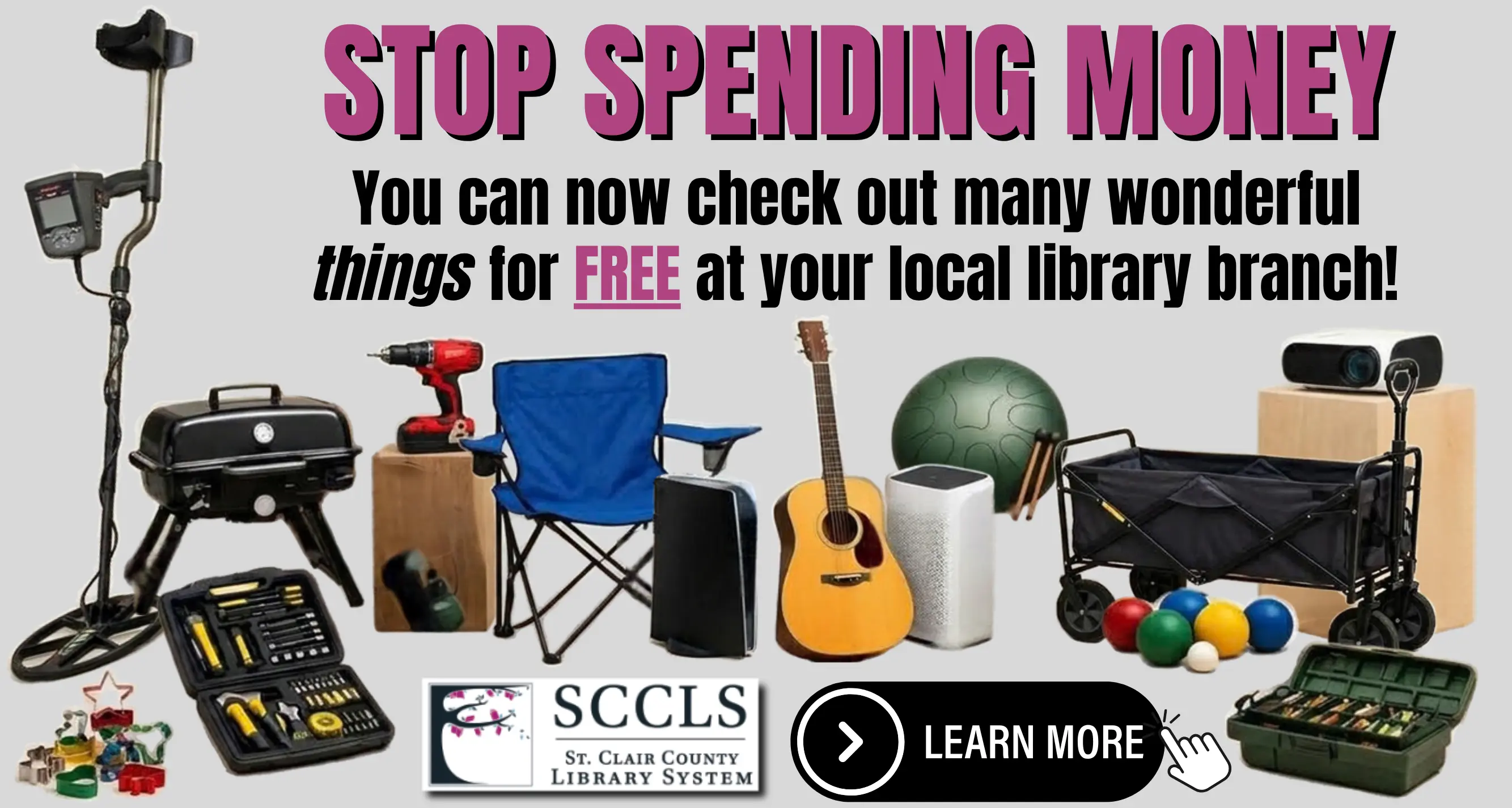 Rent Items at the Library