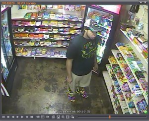 Marion Police issued this photo, along with others, from surveillance footage taken shortly before the robbery of Small's Meat Market Sept. 6.