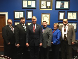 Left to right: Smith, Felty, Shimkus, Vaughn, Fear and Barrett.