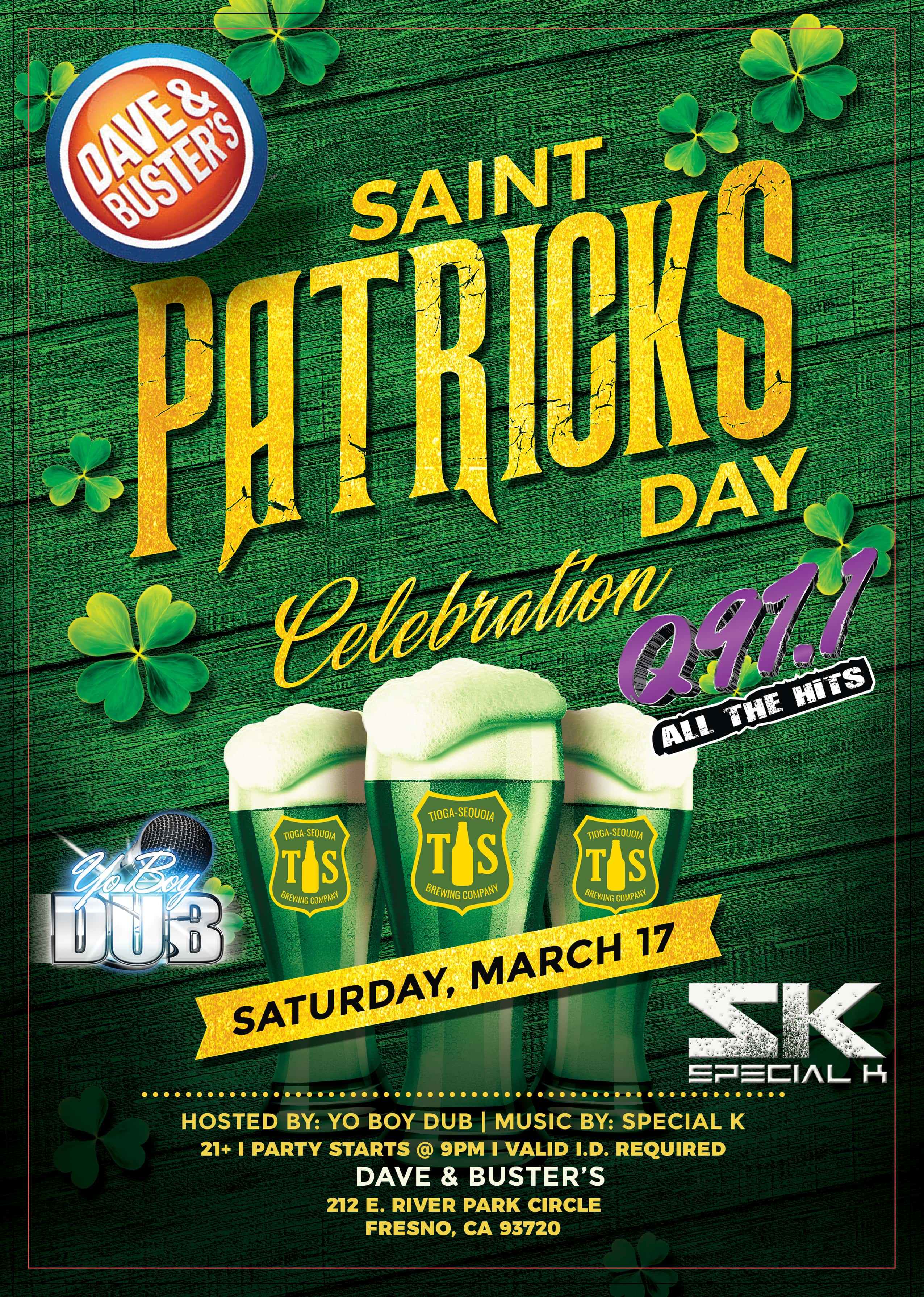 Sat 3/17: Dave & Buster’s