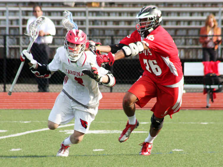 The Greenwich High School boys lacrosse team upended familiar foe Fairfield Prep Wednesday afternoon 11-6 in the class L opening round. (Avery Belicka photo)
