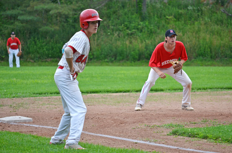 BANC and Redmen battled Monday afternoon for the Greenwich Senior Babe Ruth League championships. With the win, BANC forced a deciding game against Redmen to be played Wednesday. (Paul Silverfarb photo)