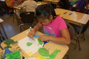 Joy Serdena, one of many rising 5th graders participating in the Summer Enrichment Program at Hamilton Avenue School this summer. Photo: Bruce Museum