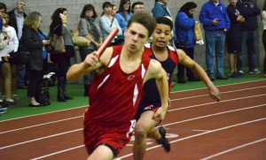 The Greenwich High School track team is in action today at the FCIAC championship. (Paul Silverfarb photo)