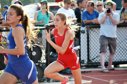 The Greenwich High boys and girls track teams both fared well during Monday's CIAC state open meet. (Paul Silverfarb photo)