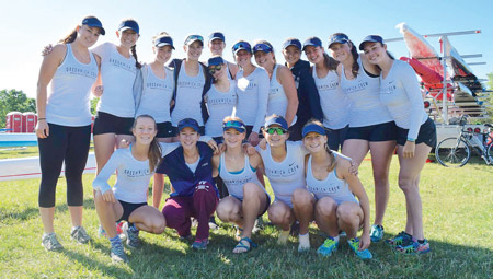 Members of Greenwich Crew pose for a team photo during Youth Nationals that took place in New Jersey.
