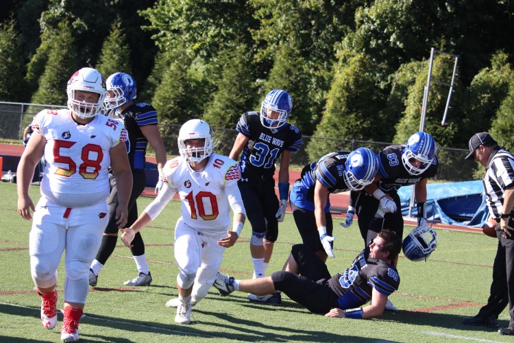 Greenwich fell to Darien Saturday 42-35 (Evan Triantafilidis Photo)