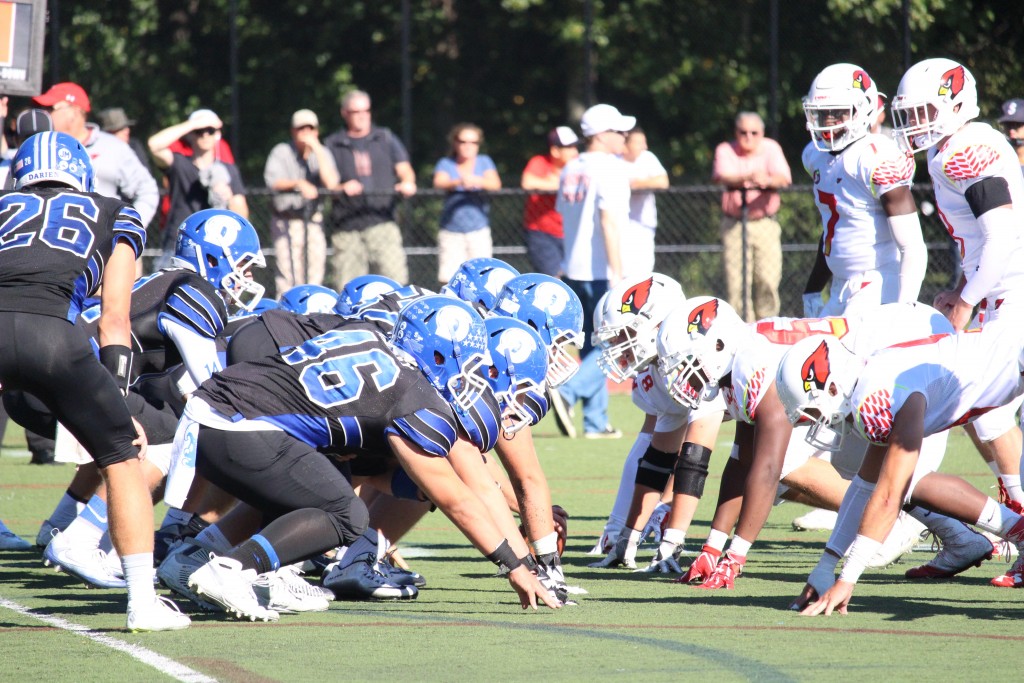 Greenwich fought Darien until the very end in Saturday's 42-35 loss (Evan Triantafilidis photo)