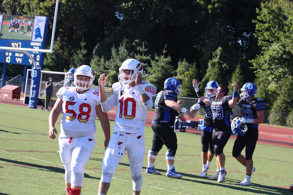 Greenwich reacts after the Darien interception (Evan Triantafilidis Photo)