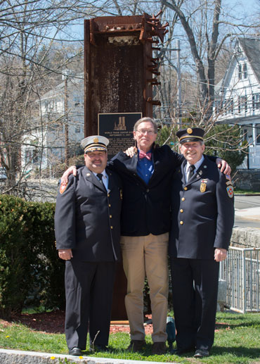 Left to right: Mike Hoha, District Chief, Glenville Volunteer Fire Company; Terry Betteridge, Owner and CEO, Betteridge Jewelers; Sandy Kornberg, President, Glenville Volunteer Fire Company.