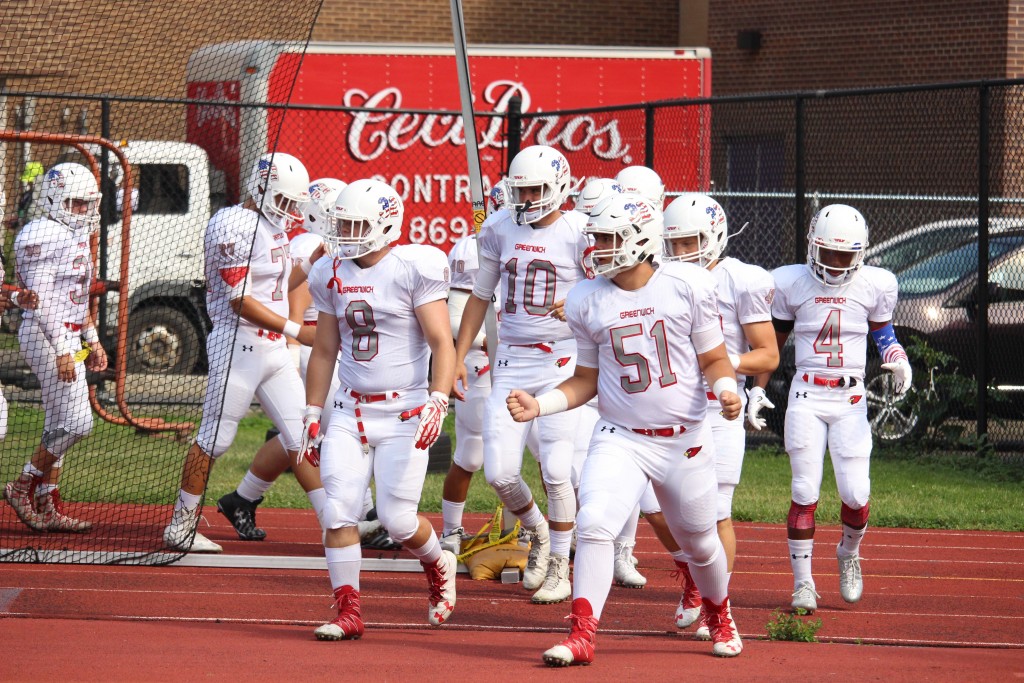 The Greenwich High football team will look to break out of their bye week with a hard fought game against Trumbull High (Evan Triantafilidis photo)