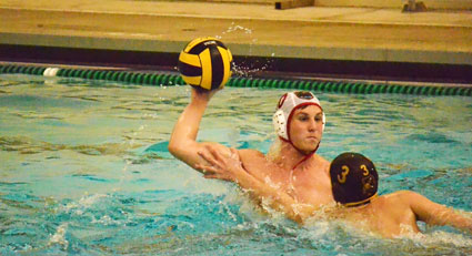 Big Red's Conrad Moss fires a shot at the Brunswick net during the team's season finale against the Bruins. (Paul Silverfarb photo)