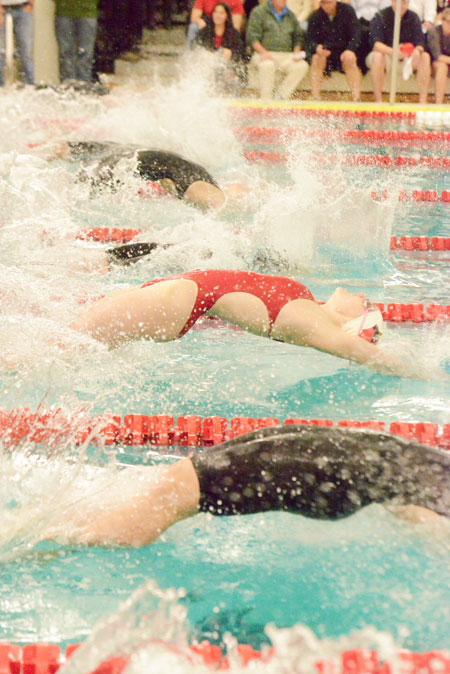 The GHS swimming and diving team finished FCIAC fourth overall, netting 256.50 points. (John Ferris Robben photo)
