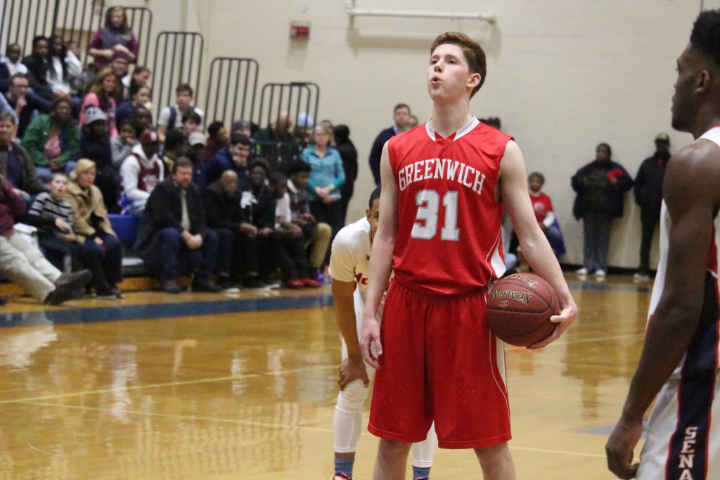 Conor Harkins sank his last six free throws in the 72-68 win. (Evan Triantafilidis photo)