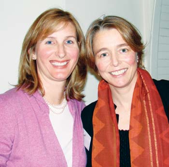 Lesley King, on left, serves on the board of Partners in Health with one of its founders, Ophelia Dahl, daughter of the British author Roald Dahl and the American actress Patricia Neal. (contributed photo)